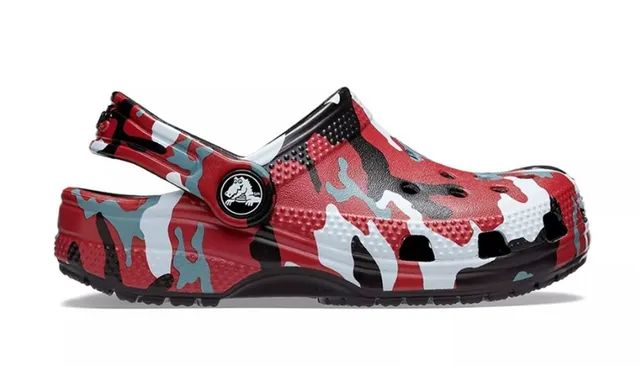 Crocs Classic Camo K N0V0 - 100% Original | Black / Red - Foto 3