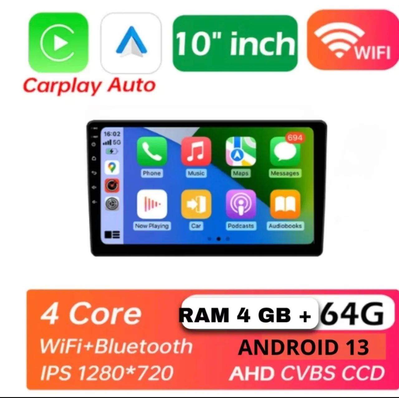 Android Auto para Carro - Tela Android com GPS e Bluetooth - Foto 3