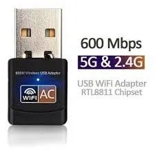 Adaptador Wifi 5ghz Usb Wireless Dual Band 2.4GHz / 5GHz 600Mbps Windows w e  Ios