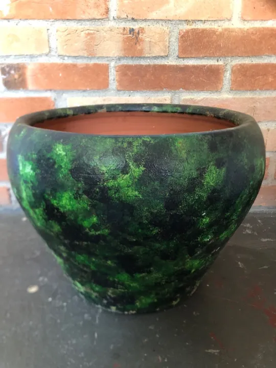 Vaso de cerâmica verde 27x35