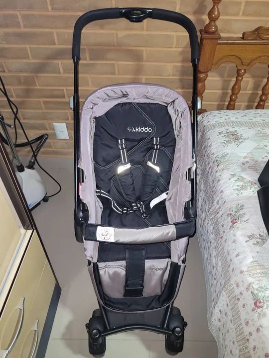 Carrinho de Bebê Kiddo - Preto Ótimo Estado e higienizado - Foto 5