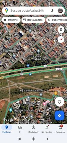 Lote  Vicente Pires - esquina - frente ao pistão Norte  30x28 mts - Foto 6