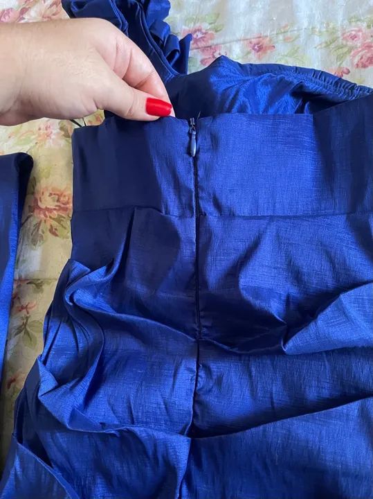 Vestido de festa Vermelho e Azul - Foto 6