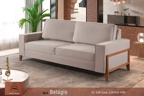 Sofá Living Belágio 2,20 cm PRONTA ENTREGA 