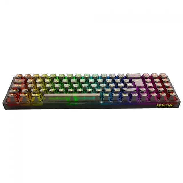 Teclado Mecânico 78% Redragon Pollux Pro Clear RGB Bluetooth/Wireless - WZetta - Foto 2