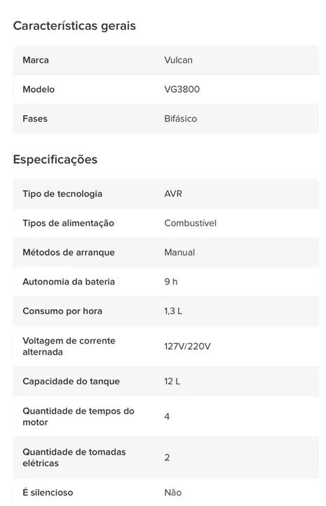 Gerador Vulcan VG3800 - Foto 5