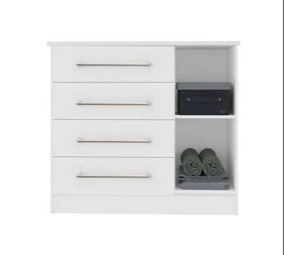 Cômoda Sapateira C/ 1 Porta e 4 Gavetas OFF WHITE DIVIDIMOS EM ATÉ 10X SEM JUROS - Foto 2