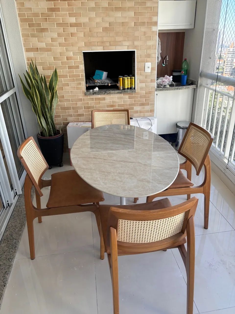 Mesa jantar 1,60X0,90 mármore taj mahal  - Foto 3