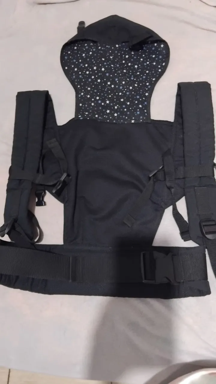 Canguru de Bebê com Capuz e Estampado