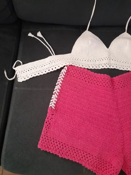Conjunto P crochê praia  lindíssimo  - Foto 2