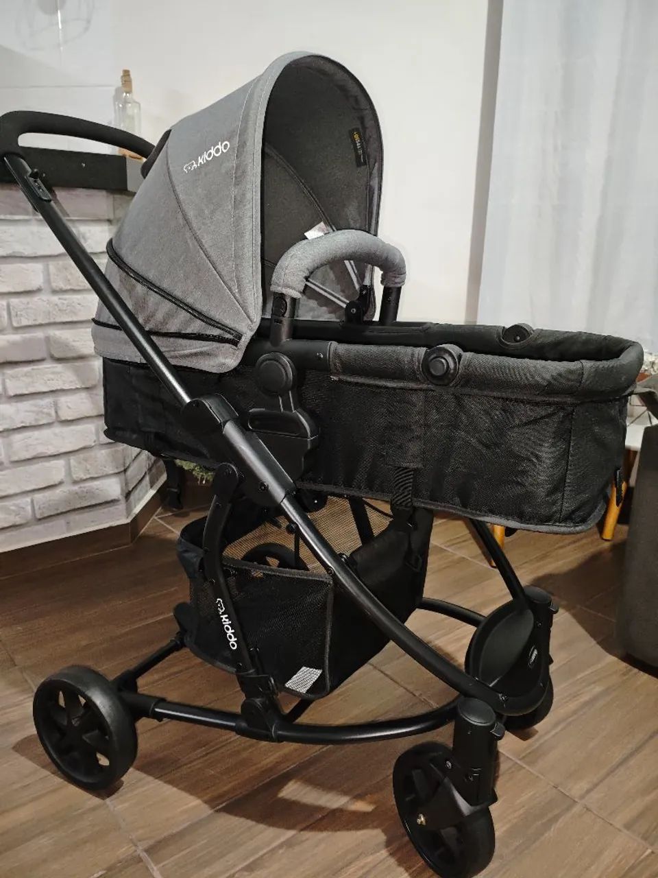 Carrinho de Bebê Prima Grafite - Kiddo - Foto 3