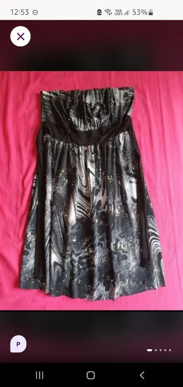 Vestido tomara que caia com brilho 
