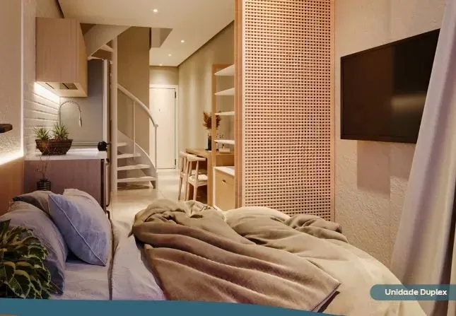 Flats para investimento na planta na Praia dos Carneiros, com mensais de 964 reais.