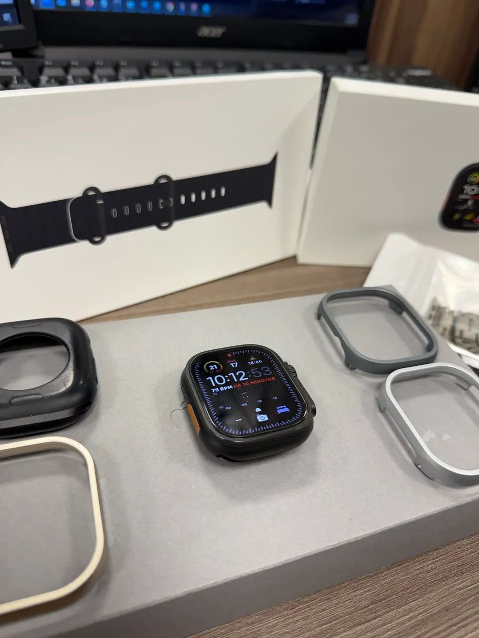 Apple Watch Ultra 2 GPS + Cellular black titanium 49 mm Pulseira Oceano preta - Foto 2