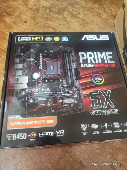 Placa Mãe ASUS PRIME B450M-GAMING/BR - Suporta AMD Ryzen 3000
