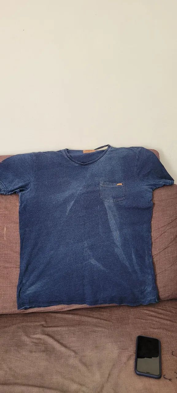 Camiseta Jeans Azul M - Foto 2