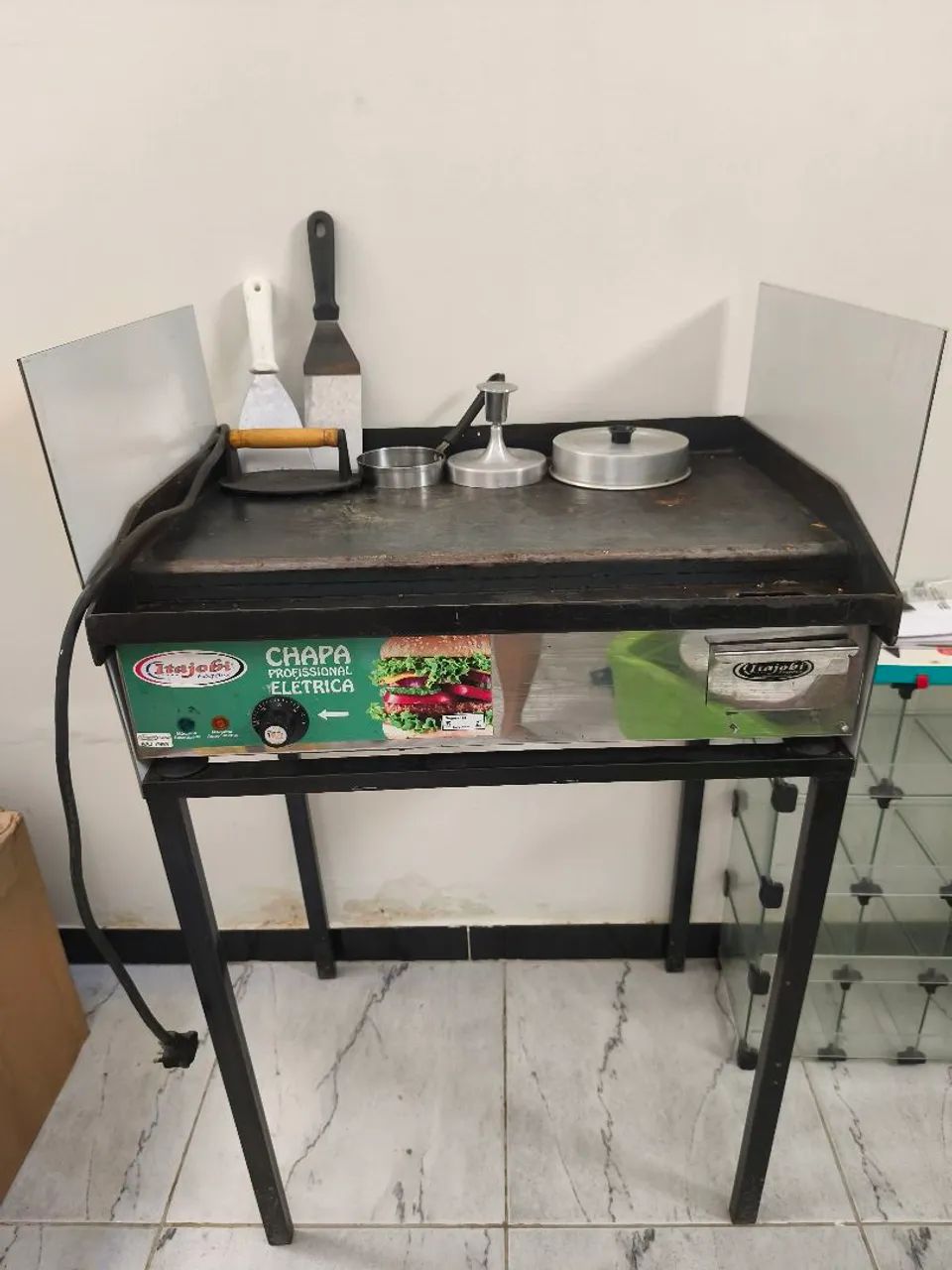 Chapa industrial de lanche 