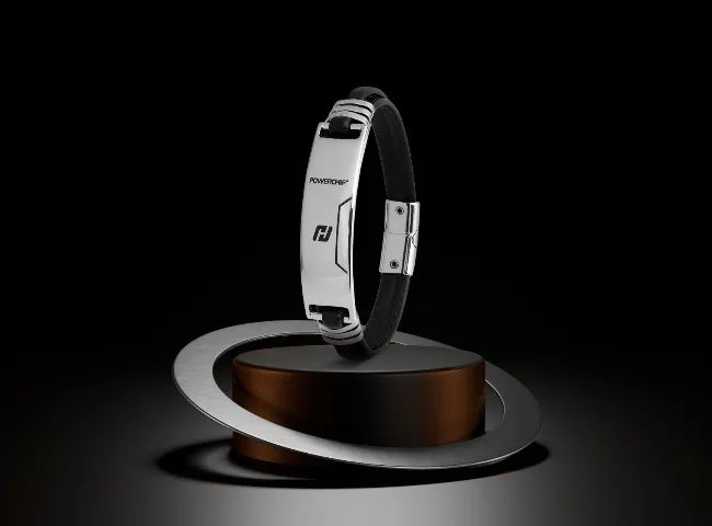 PULSEIRA EM COURO SINTÉTICO POWERCHIP AJUSTÁVEL - Foto 3