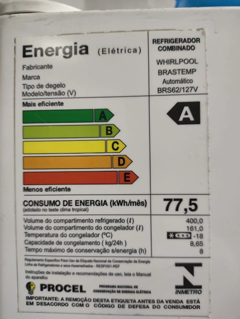 Geladeira Brastemp Side by Side Branca em bom estado - Foto 6