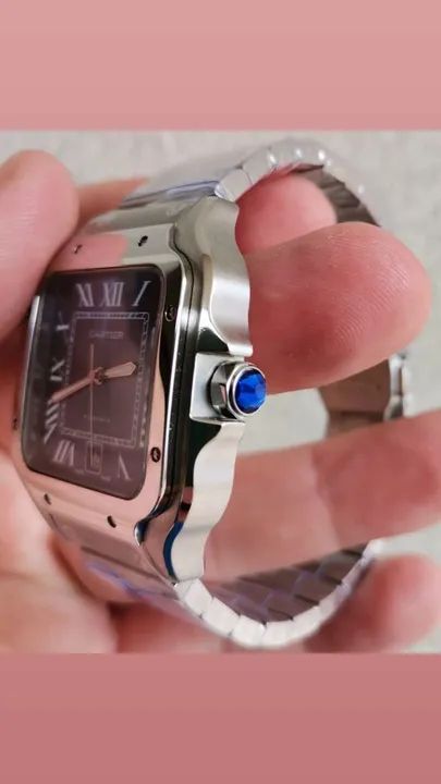 Relógio Cartier TANK Automático Fundo Azul Disponível  - Foto 3