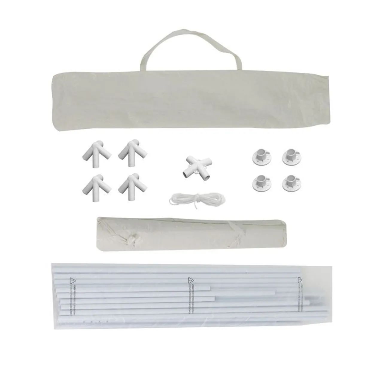 Tenda Gazebo Tubular 3m x 3m Polietileno Branca Bel - Foto 6