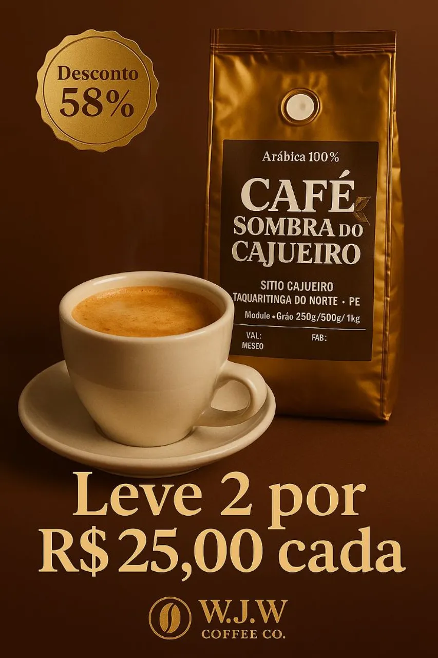 Café Gourmet Sombra do Cajueiro - 58% OFF! Leve 2 por R$25,00 cada