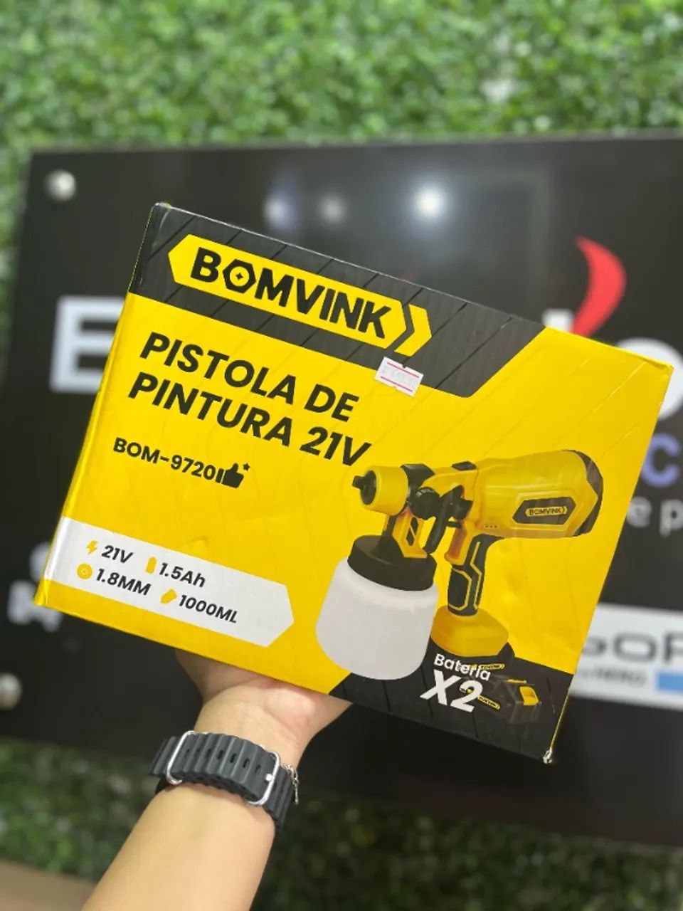 Pistola de Pintura a Bateria 21V -  BOMVINK - BOM9720 