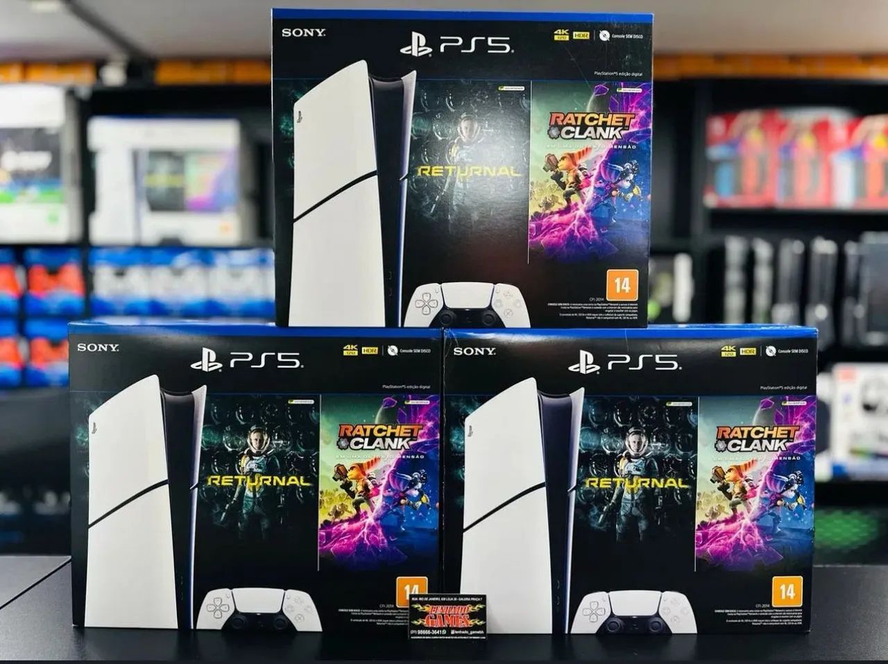 Ps5 Slim Digital +2 Jogos LACRADO GARANTIA E NOTA