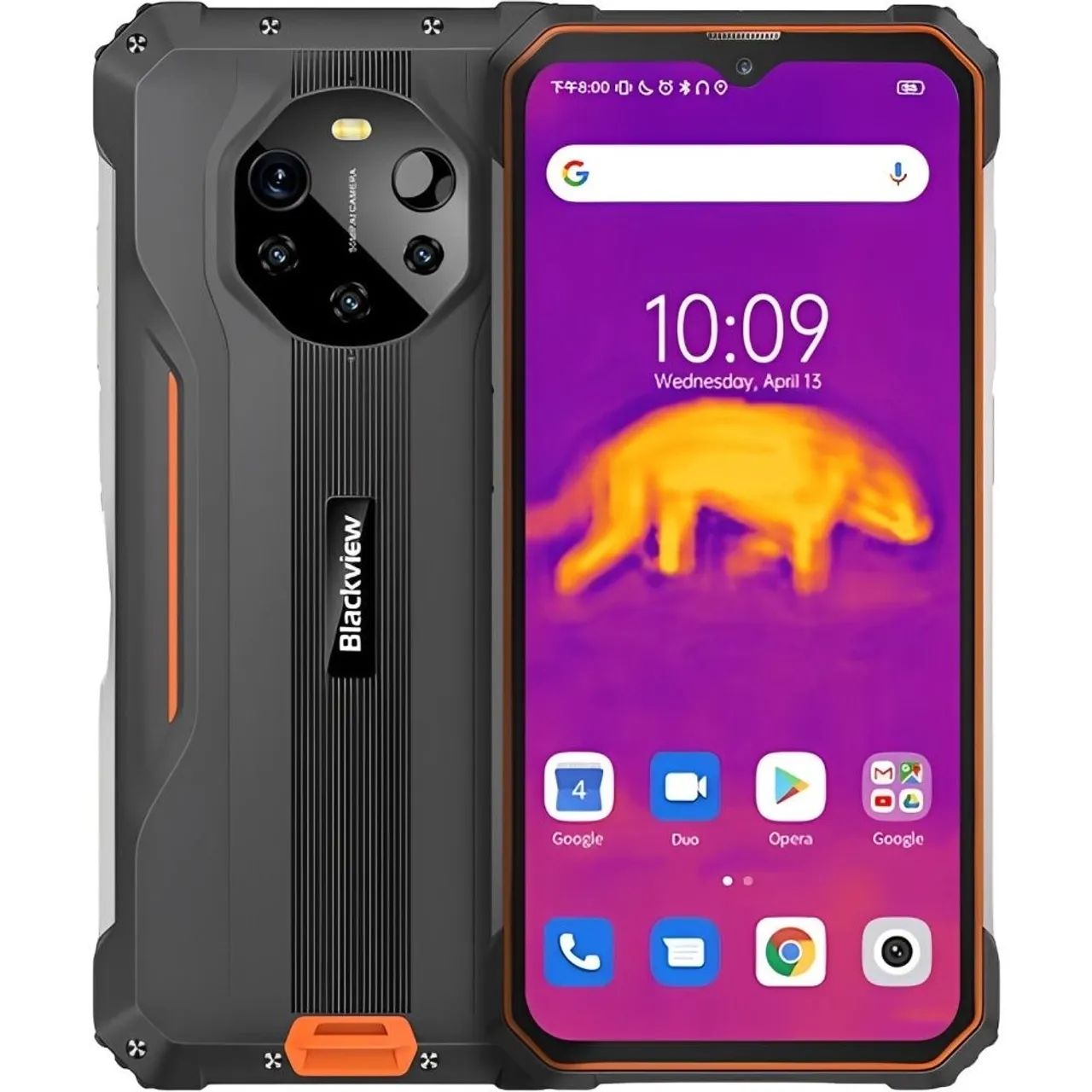 Celular Blackview BL8800 Pro 5G Dual 128 GB 8 GB - Preto/Laranja