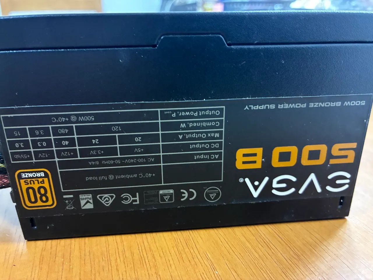 Fonte evga 500w 80 plus bronze