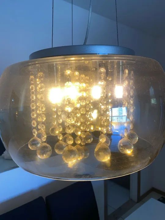 Lustre de Cristal Moderno - Iluminação Elegante