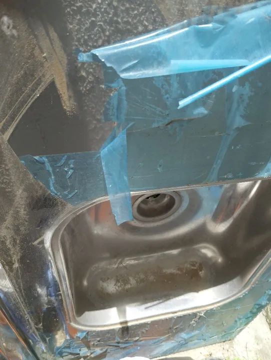 Pia de cozinha em aço inox de 1 metro NOVA 