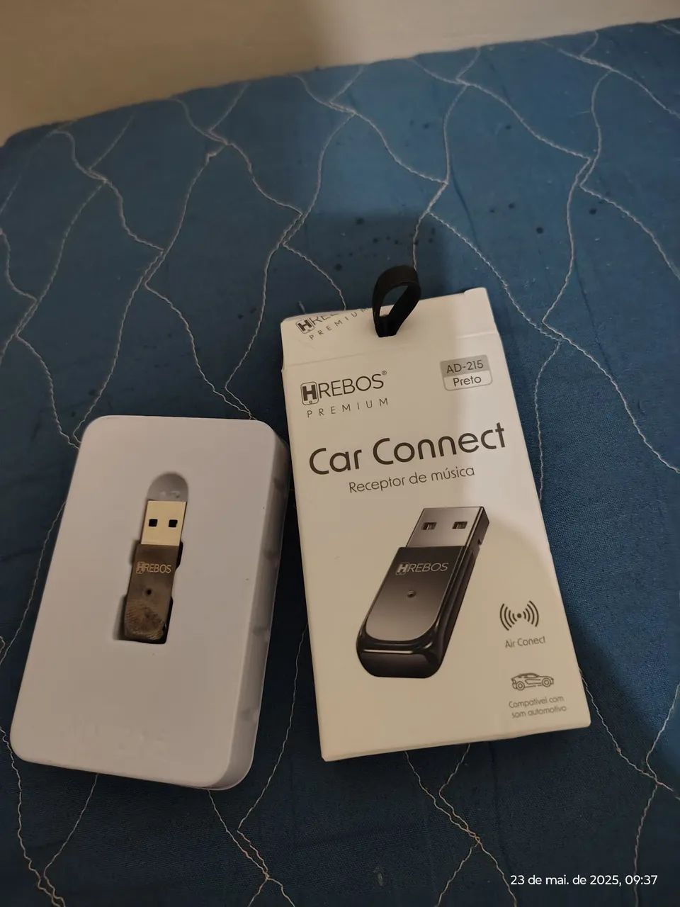 Adaptador bluetooth -Car Connect Hrebos AD-215 Preto  - Foto 4
