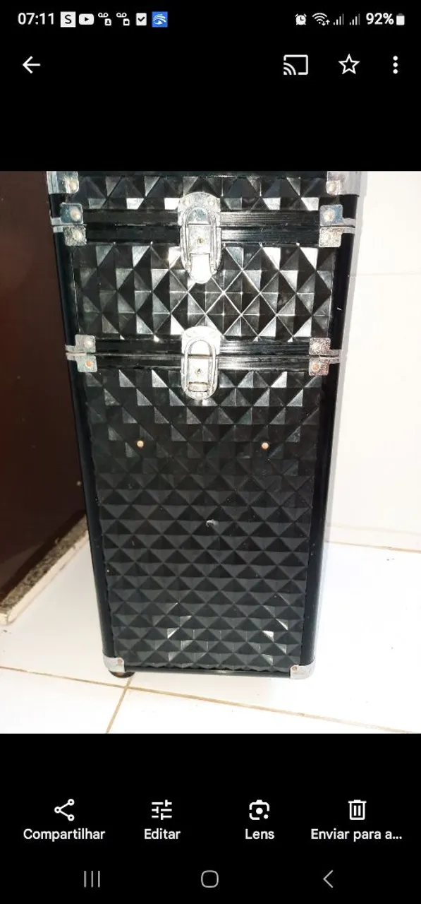 Maleta de Maquiagem Profissional - Diamantada