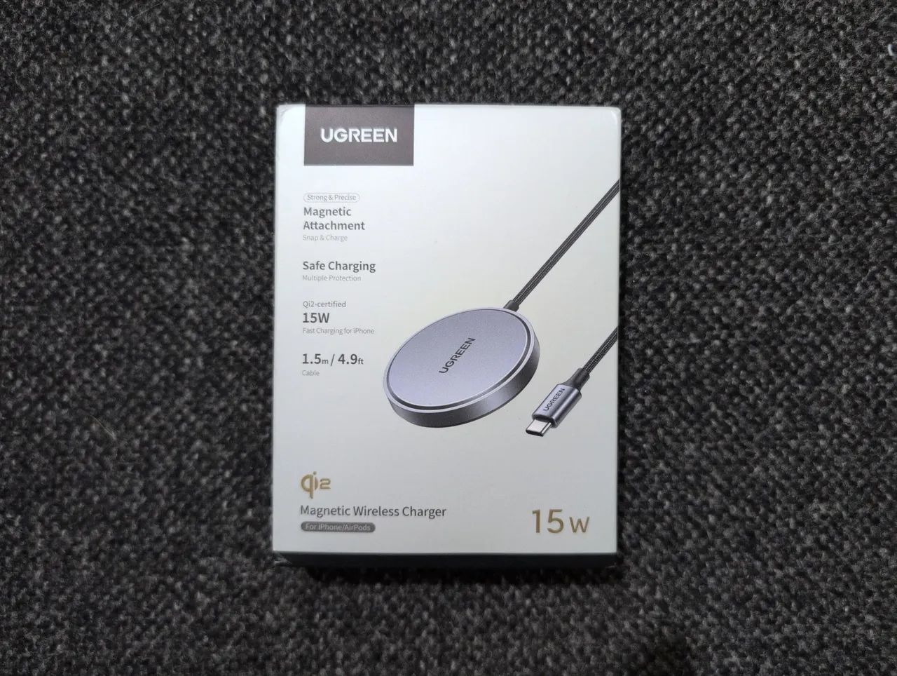 Carregador Magnético sem fio Magsafe Ugreen Q2 iPhone e Android