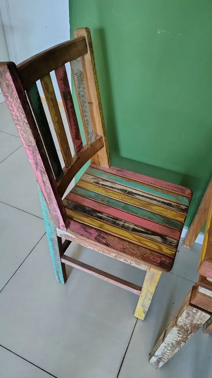 Oferta relâmpago! Mesa rústica com 2 cadeiras  - Foto 3