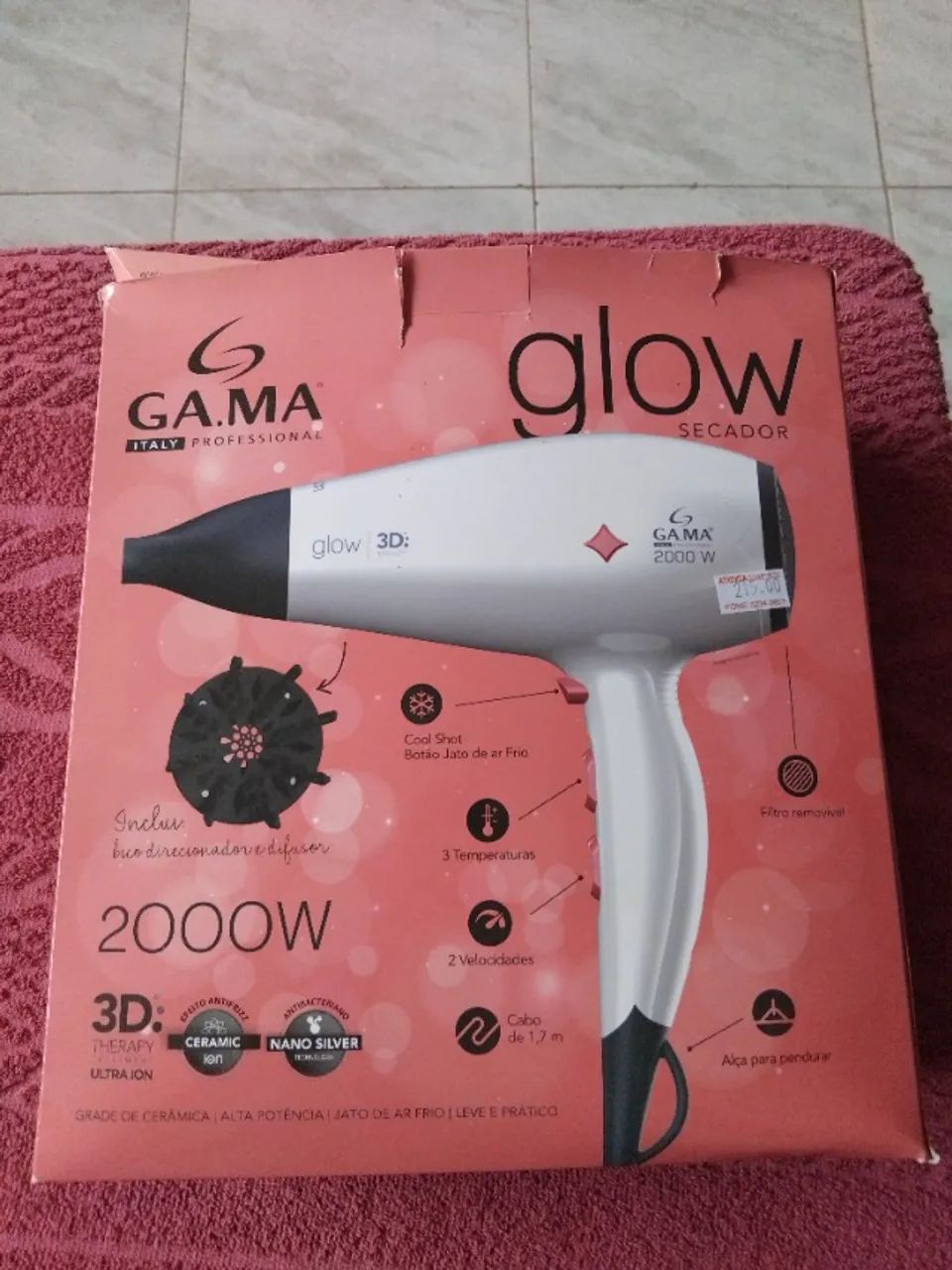 Secador de cabelo novo na caixa