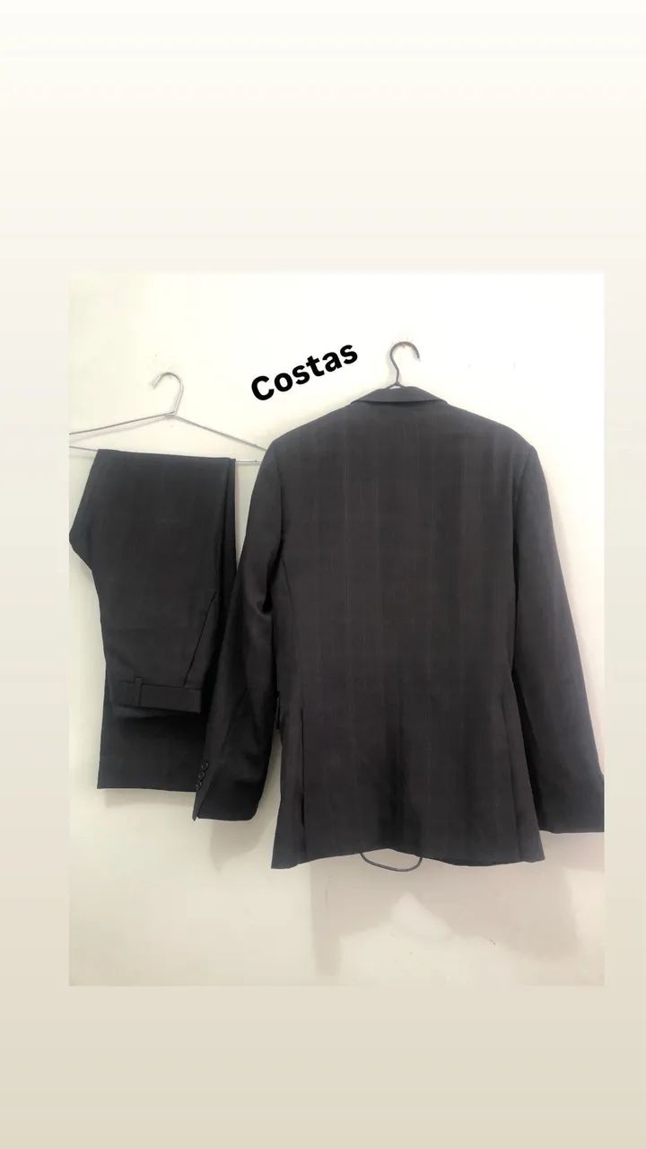 Terno masculino calça 36 blazer 42  - Foto 2