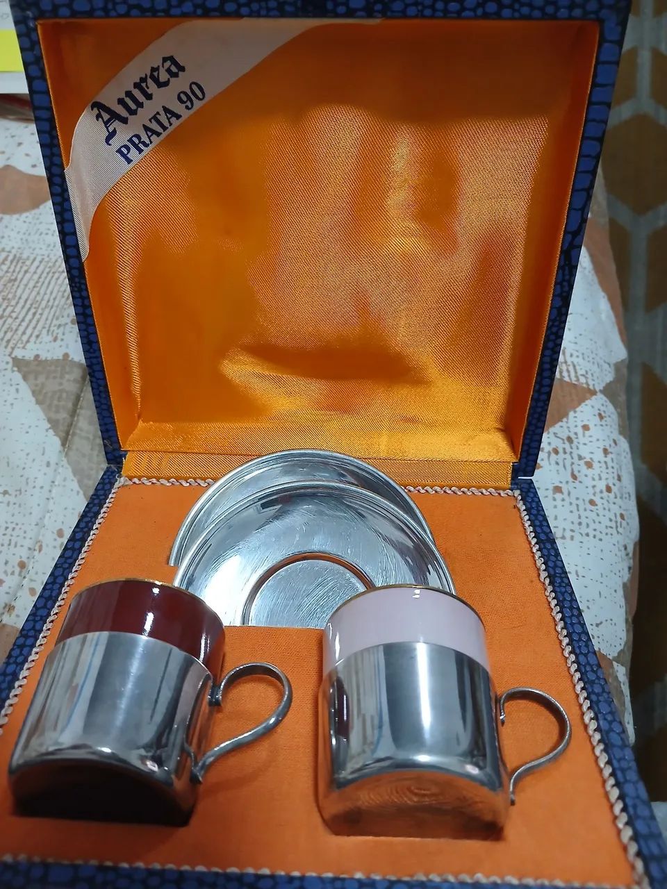 Xícaras Aurea prata 90 antigas - Foto 5