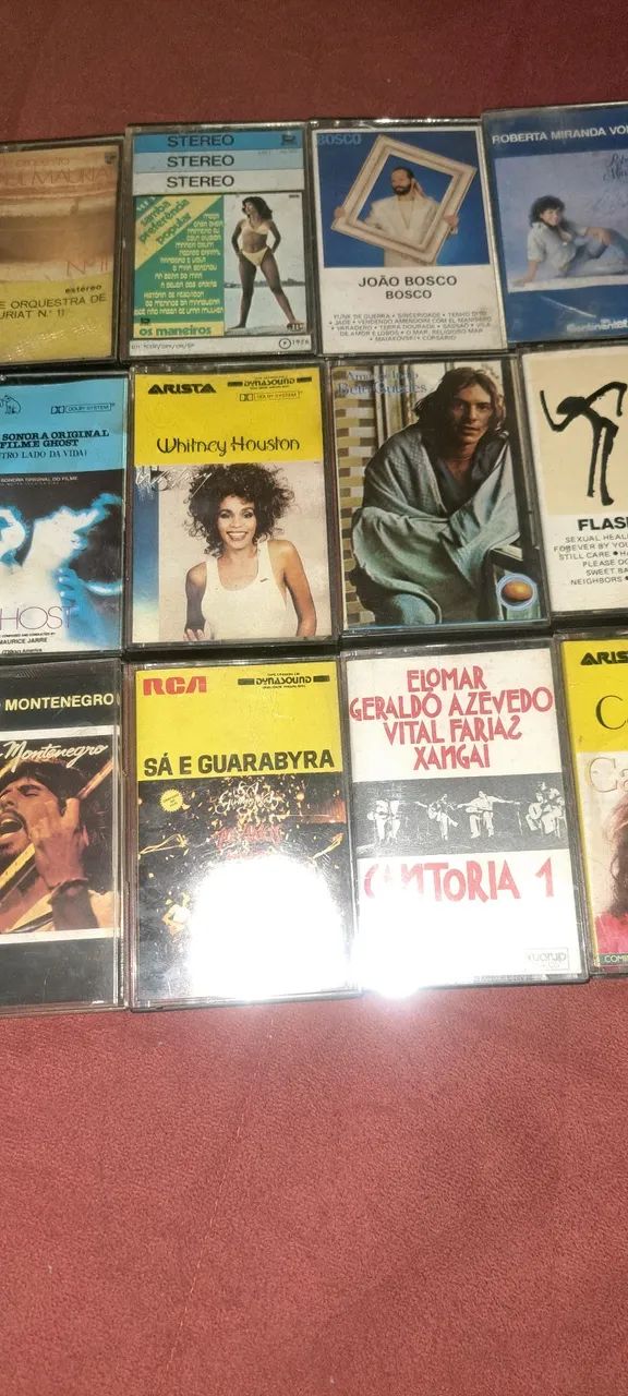 18 fitas cassete originais 20,00 cada.