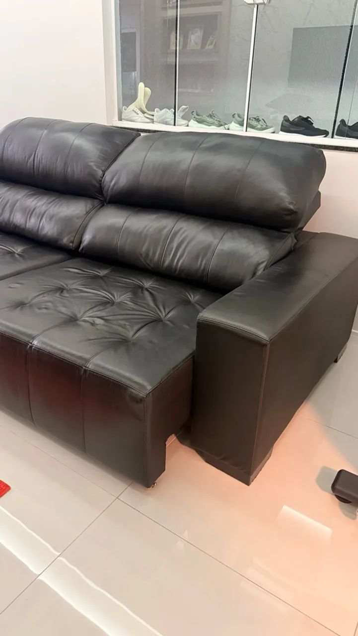 Sofá em couro retrátil  - Foto 2