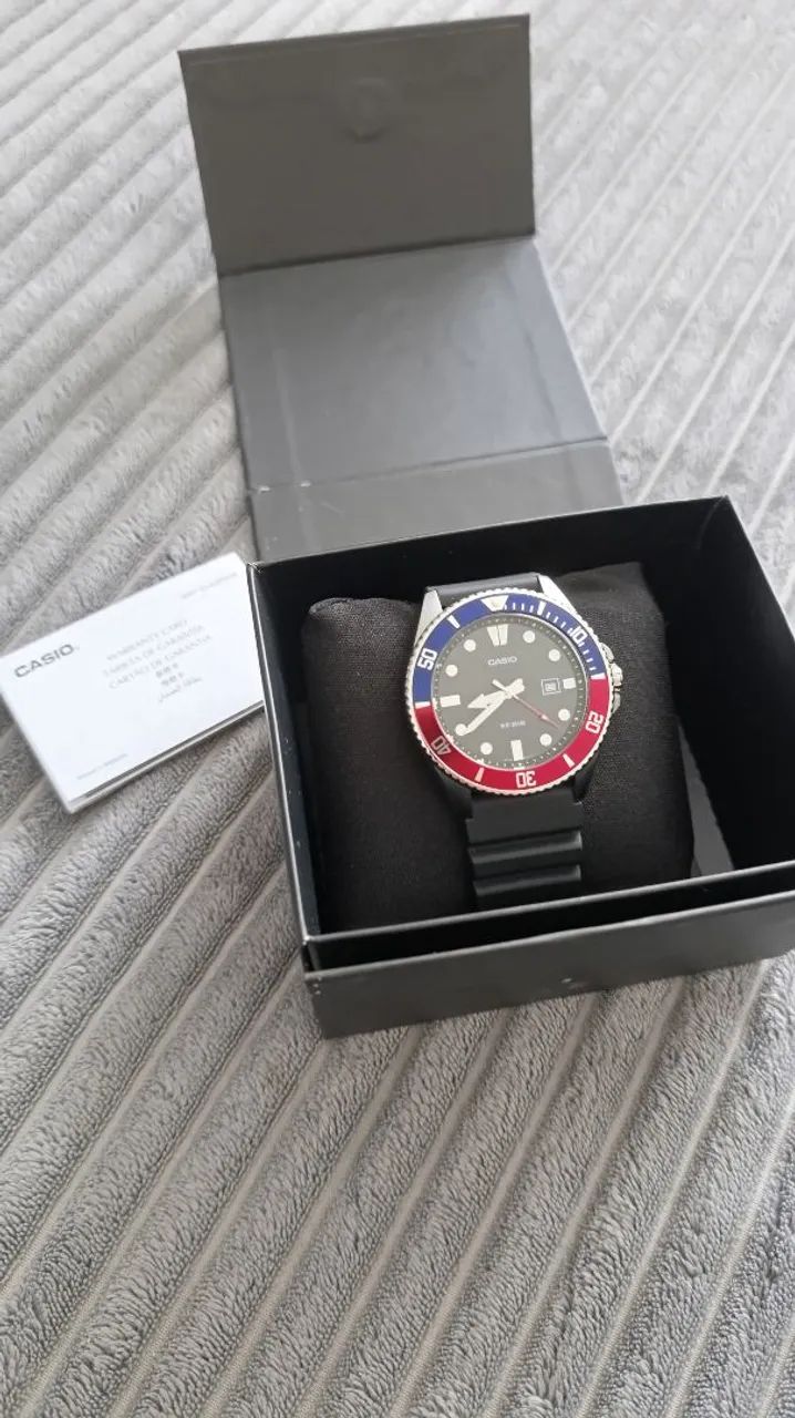 Relógio Casio duro Pepsi 44mm original com caixa  - Foto 3