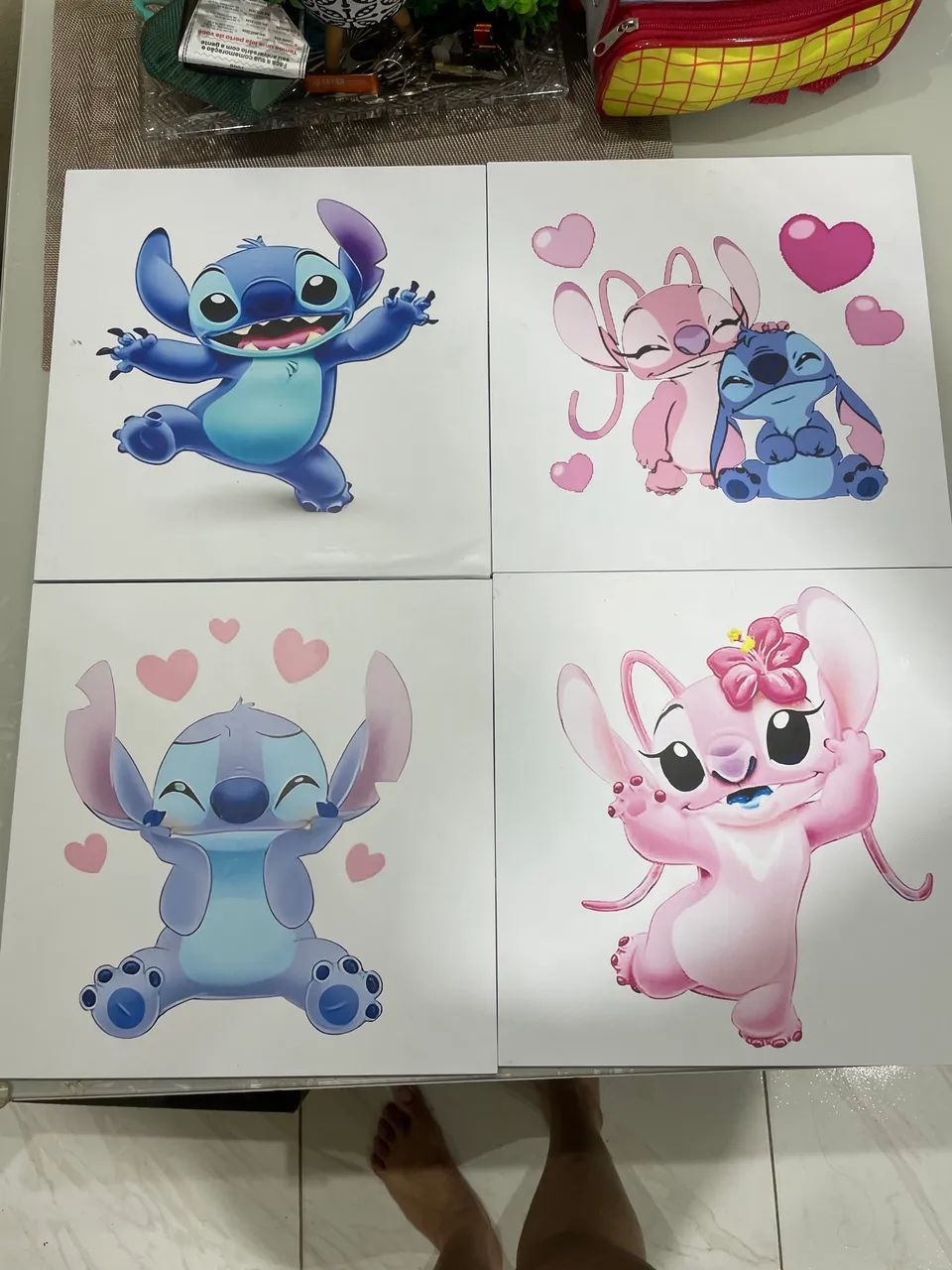 Conjunto quadro Stitch 4und