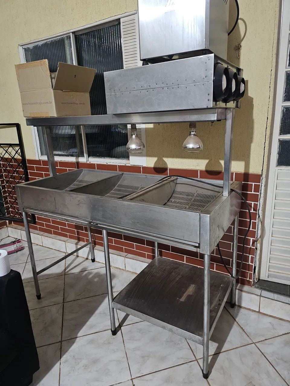 balcão/buffet térmico de inox 