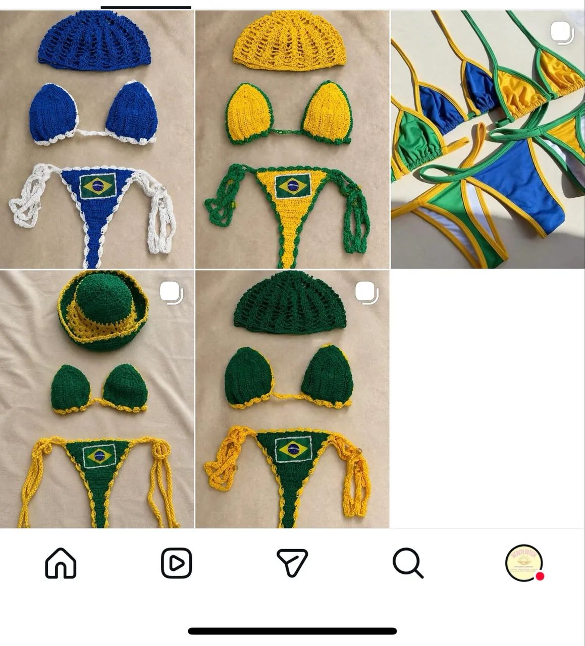 Biquíni de crochê feito a mão