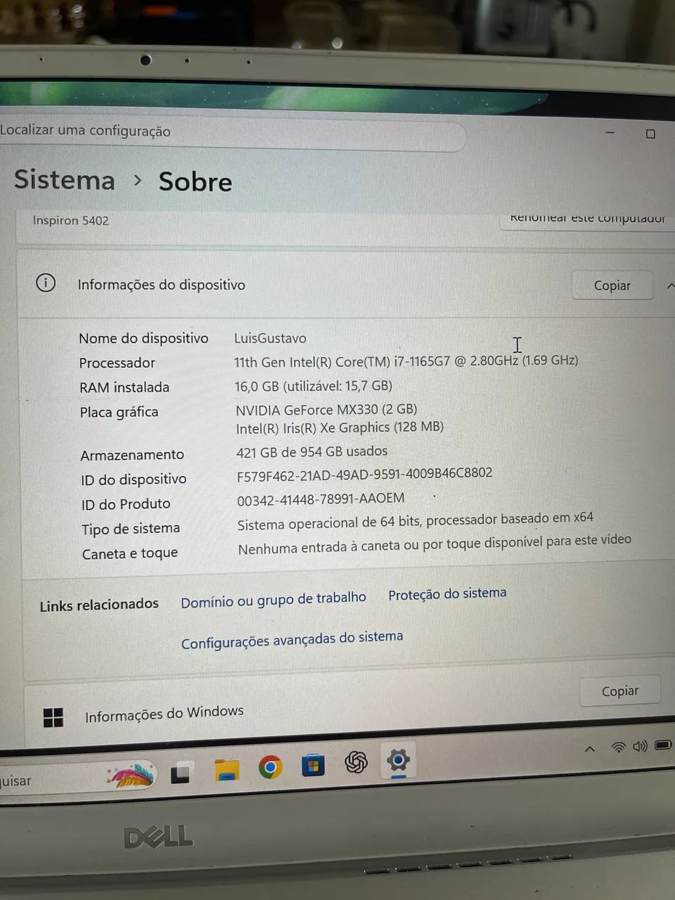 Dell Inspiron Core i7 11th Nvidia - Foto 2