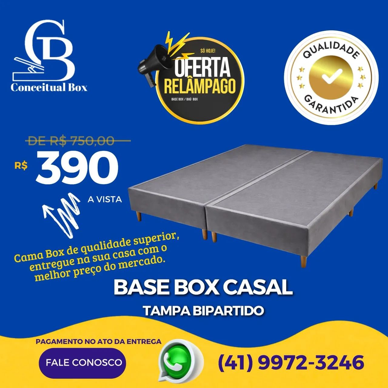 BASE BOX CASAL BIPARTIDO 