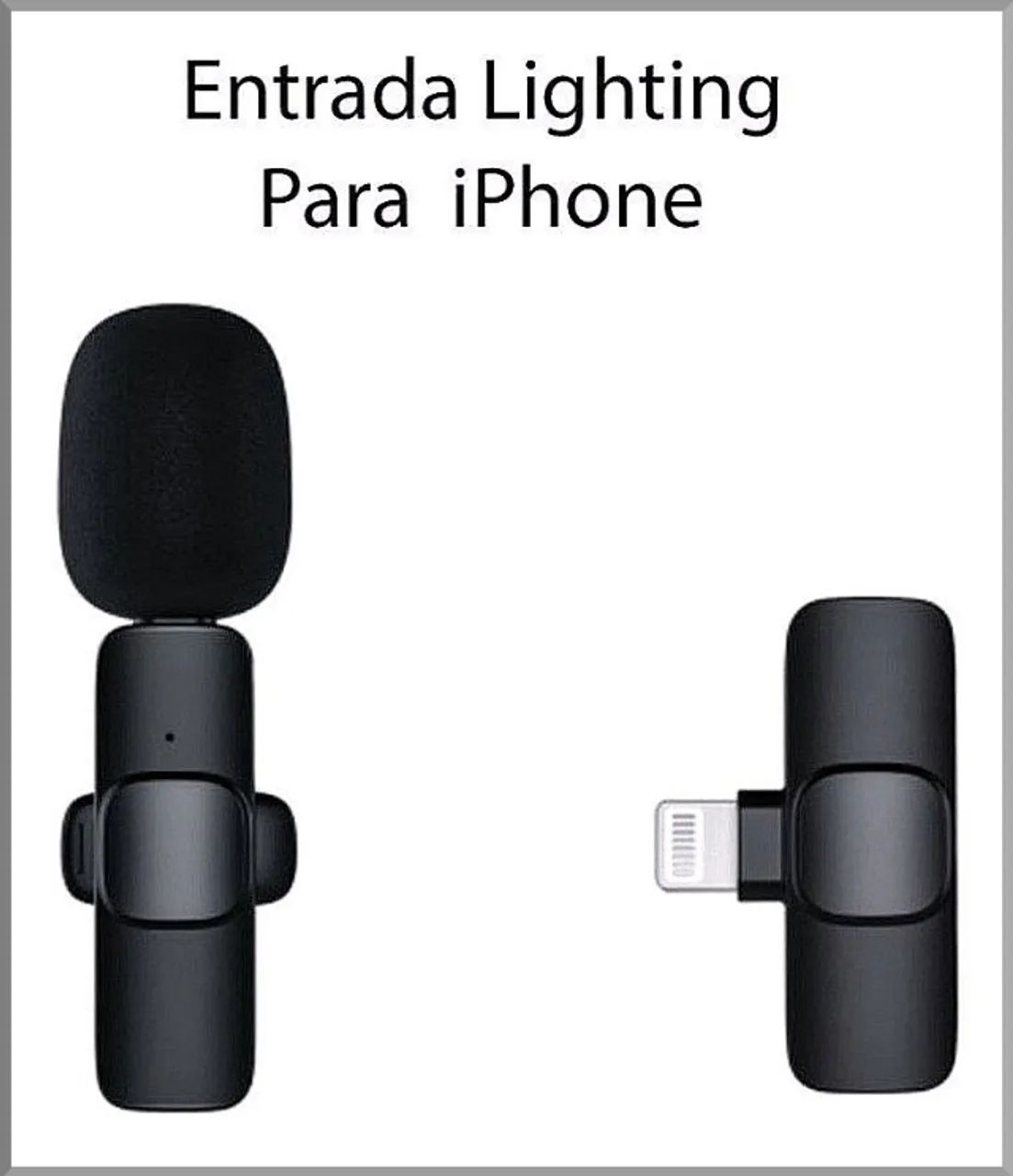 Microfone Sem Fio Plug And Play para iPhone Modelo K9 Novo - Foto 2