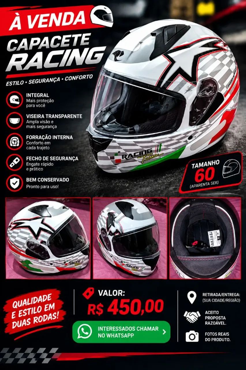 capacete race tech