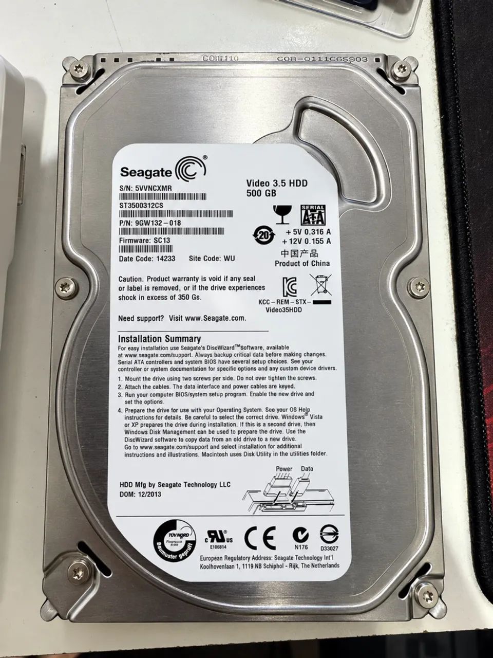 HD Seagate 500GB SATA 3.5 - Testado e Saudável - Desktop / DVR
